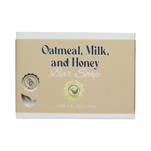 Oatmeal milk and honey bar soap unscented and mild with coconut milk and agave nectar