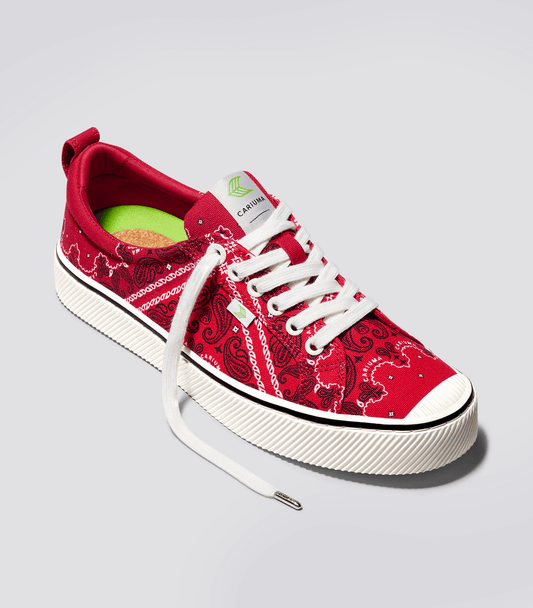 OCA Low Red Bandana Canvas Sneaker Women