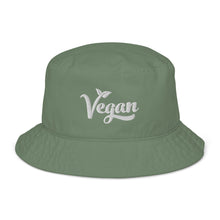 Organic Vegan Bucket Hat with Premium White Stitched Embroidery - Vegan America