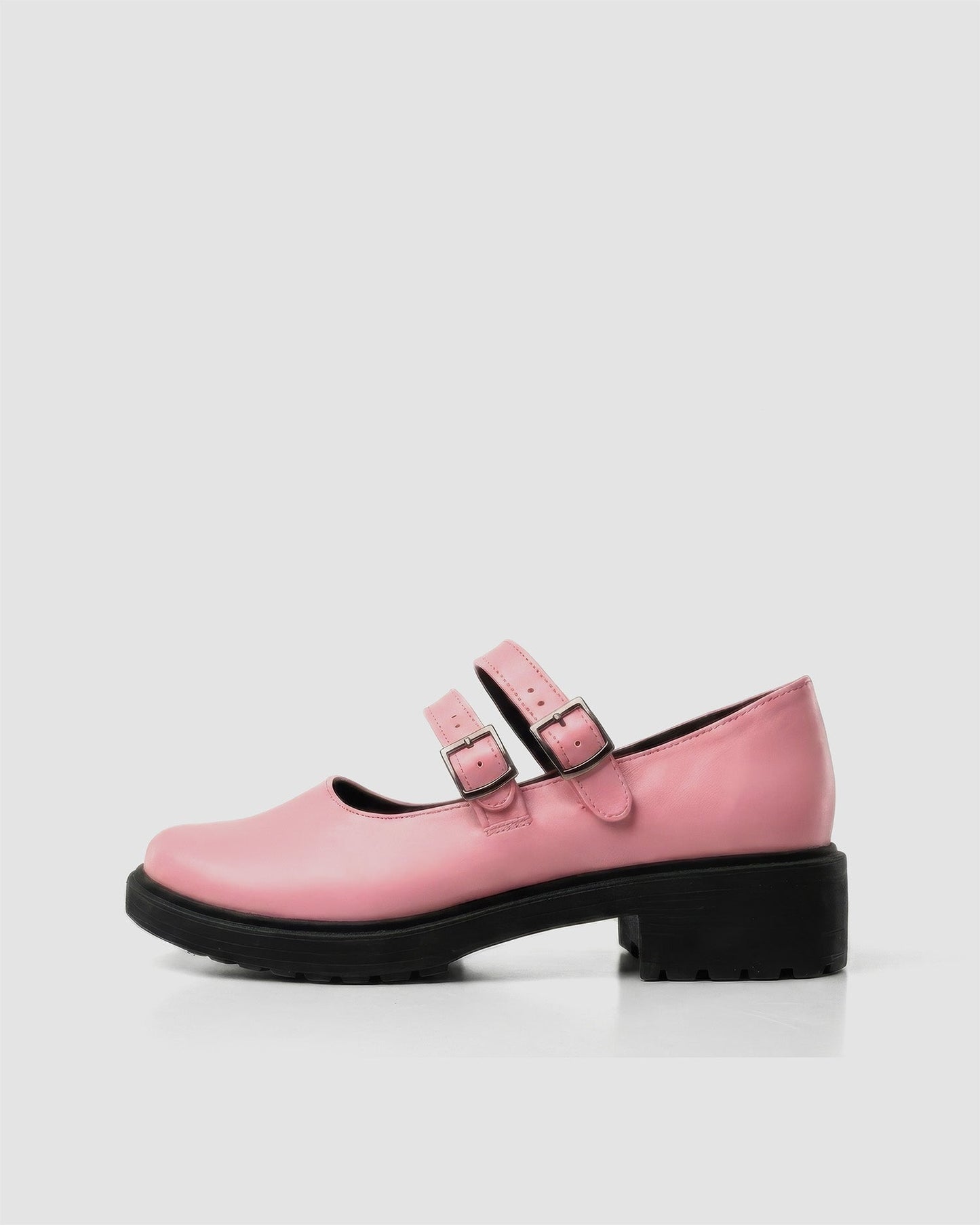 Twin Mary Jane Vegan Corn Leather Ballerinas | Pink - Vegan America
