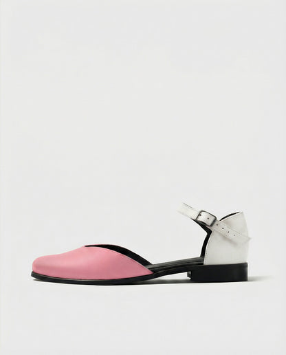 Alexa Pumps Pink cactus leather ballerinas - Vegan America