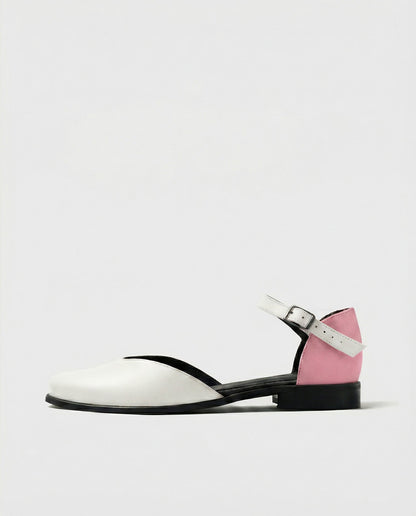 Alexa Pumps Pink cactus leather ballerinas - Vegan America