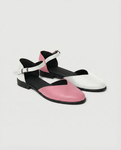 Alexa Pumps Pink cactus leather ballerinas - Vegan America