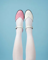 Alexa Pumps Pink cactus leather ballerinas - Vegan America
