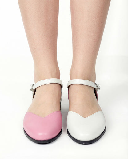 Alexa Pumps Pink cactus leather ballerinas - Vegan America
