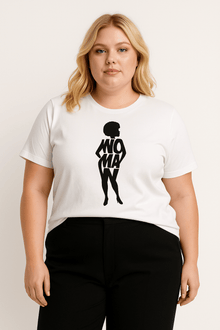 Curvy Woman Silhouette, 100% Cotton Premium Tshirt - Vegan America