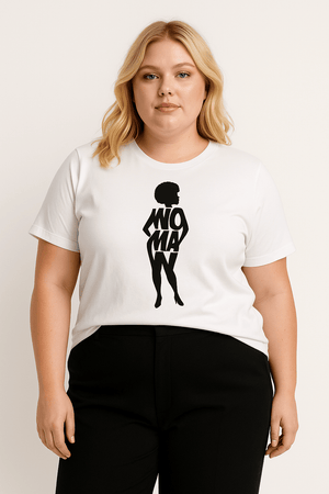 Curvy Woman Silhouette, 100% Cotton Premium Tshirt - Vegan America