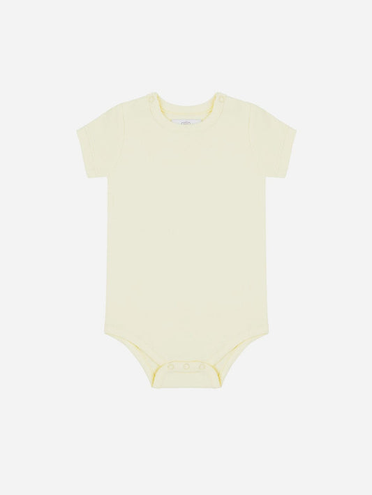 Pop My Way Organic Cotton Short Sleeved Bodysuit | Lemon Lemon / 6-12 months