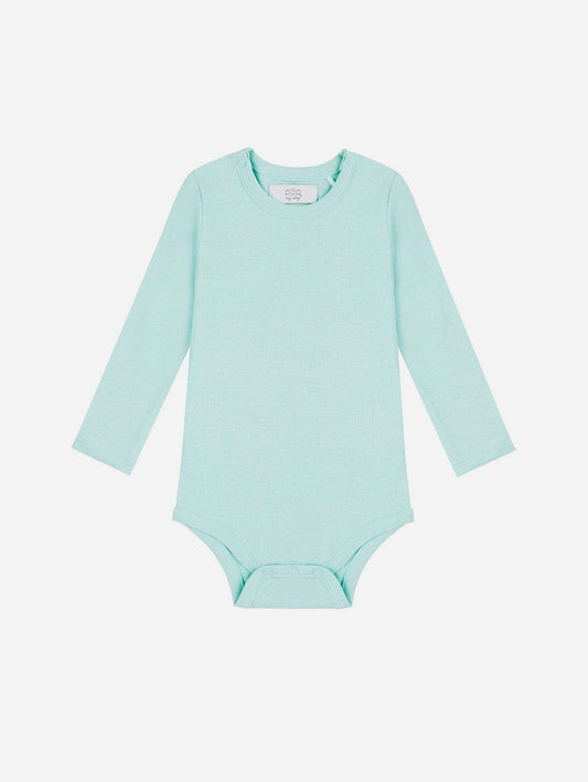 Pop My Way Organic Cotton Long Sleeved Bodysuit | Mint Mint / 0-3 months
