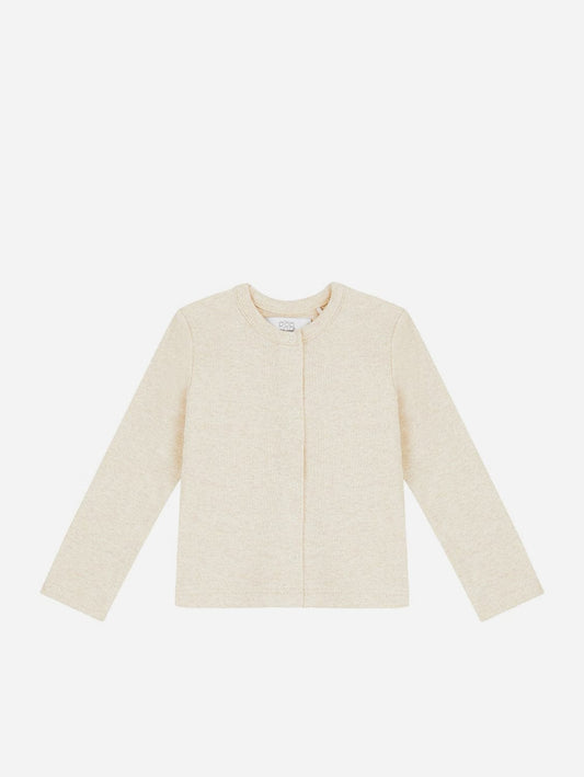 Pop My Way Organic Cotton Cardigan | Oatmeal Oatmeal / 3-6 months