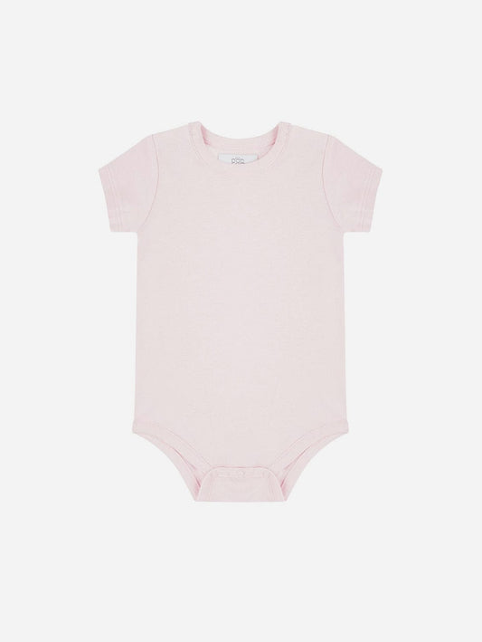 Pop My Way Organic Cotton Short Sleeved Bodysuit | Pink