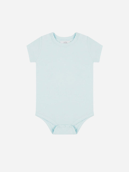 Organic Cotton Short Sleeved Bodysuit | Sky Blue