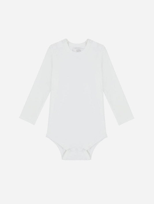 Pop My Way Organic Cotton Long Sleeved Bodysuit | White White / 6-12 months