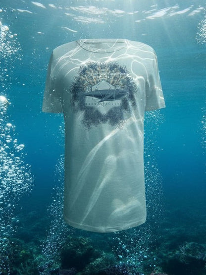 Unisex Icosahedron White Eternal T-Shirt - Vegan America