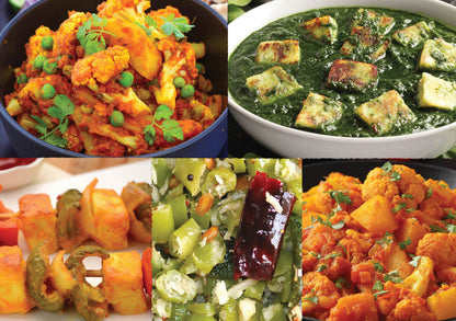 Veggies Galore! - 5 ways to Make Indian Vegetables - Indian Cooking Kit with Spices and Recipes