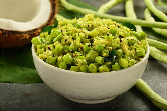 Poriyal or thoran - Aromatic Seasoned Vegetables - Indian Cooking Kit with Spices and Recipe