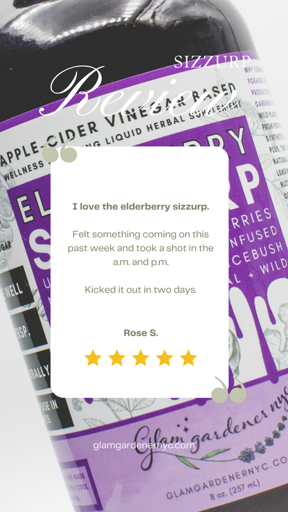 VEGAN ELDERBERRY SIZZURP (syrup) | with maple syrup, wild plants, wildcrafted elderberries, and organic ingredients