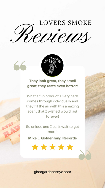 LOVERS | Loose herbal smoking blend with wildcrafted and organic mullein, damiana, mint, and sage designed for lovers, aphrodisiac, and uplifting