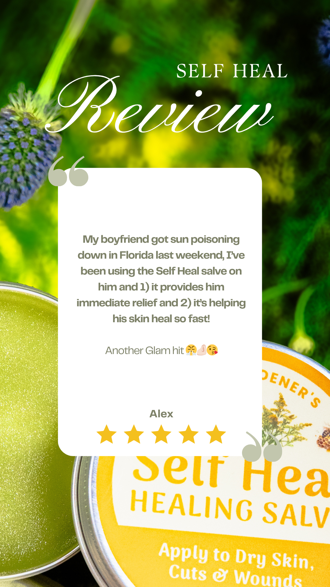 VEGAN SELF HEAL • Salve & healing lotion for cuts, burns, and wounds with Self Heal, Calendula, Goldenrod, and Chamomile ⭐️ ON SALE ⭐️