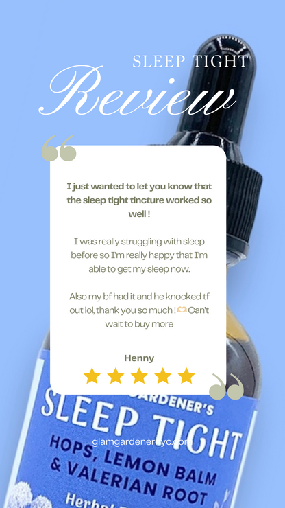 Sleep Tight: Hops, Valerian Root, and Lemon balm Herbal Tincture