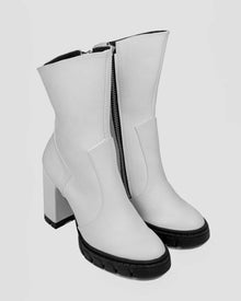Ritual Boots White Vegea leather ankle boots - outlet - Vegan America