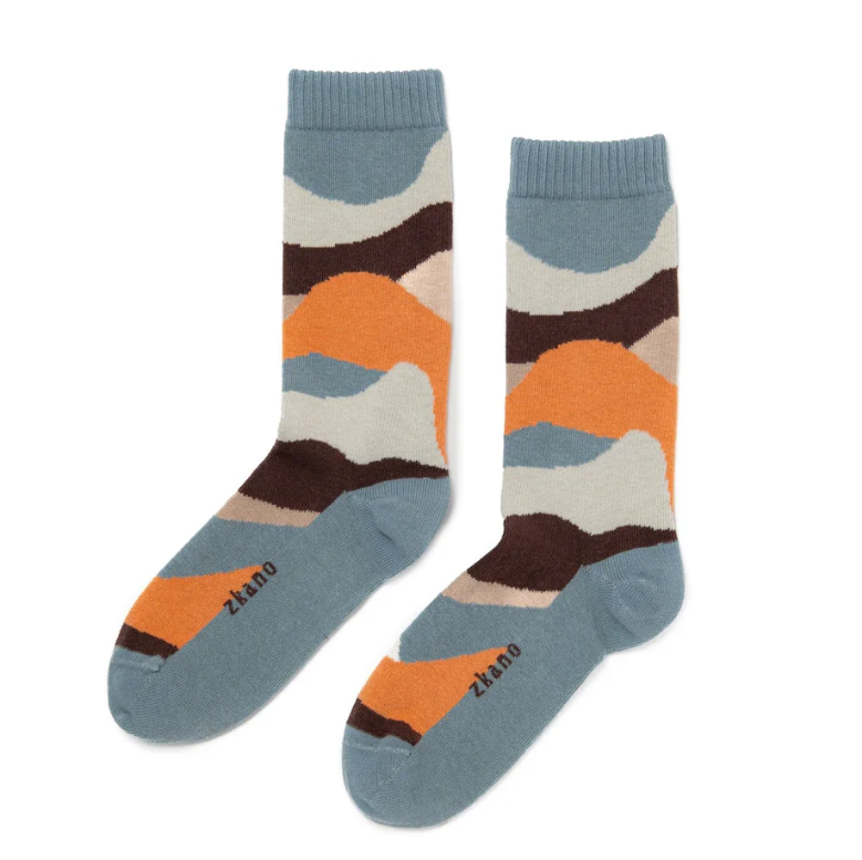 River Crew Socks in Stone from Zkano