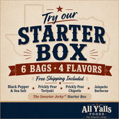 The Smarter Jerky™ Starter Box - 6 Bags, 4 Flavors - Vegan America