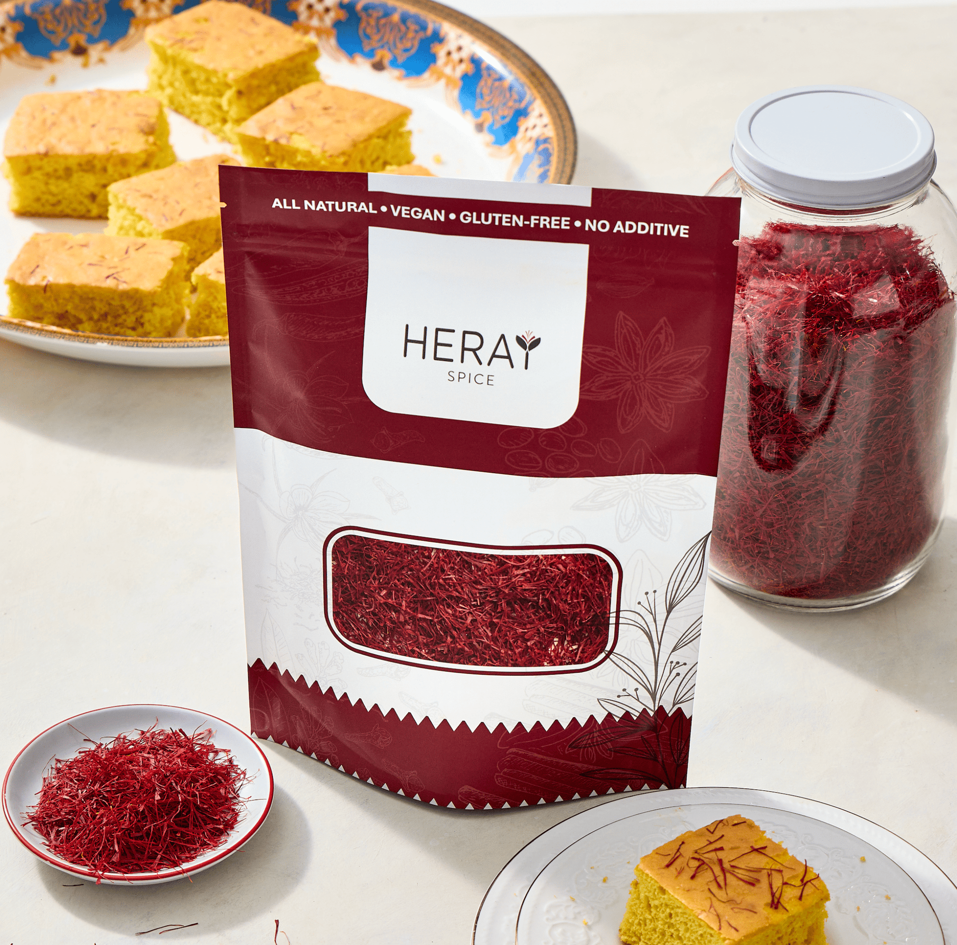 2 Grams (0.07 Oz) Heray Afghan Saffron Extra Class Premium Super Negin Quality - Vegan America