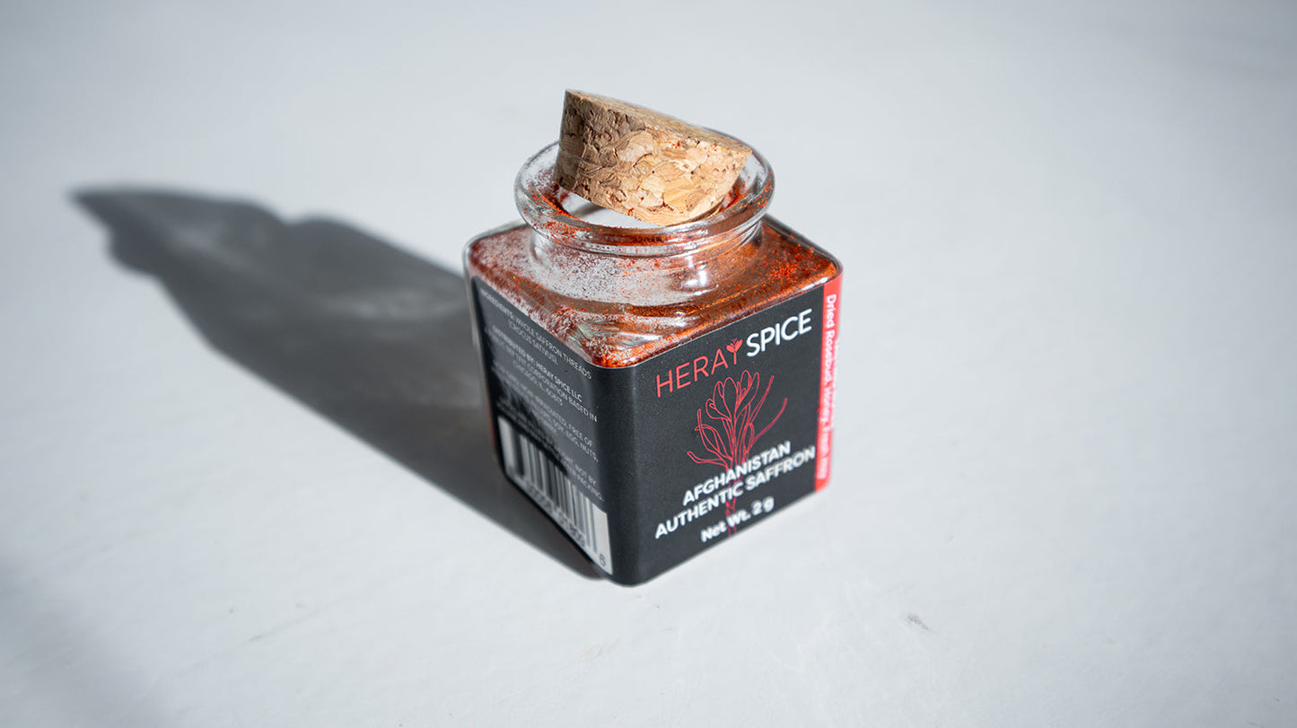 2 Grams (0.07 Oz) Heray Saffron Powder, Afghani Superior Negin Quality