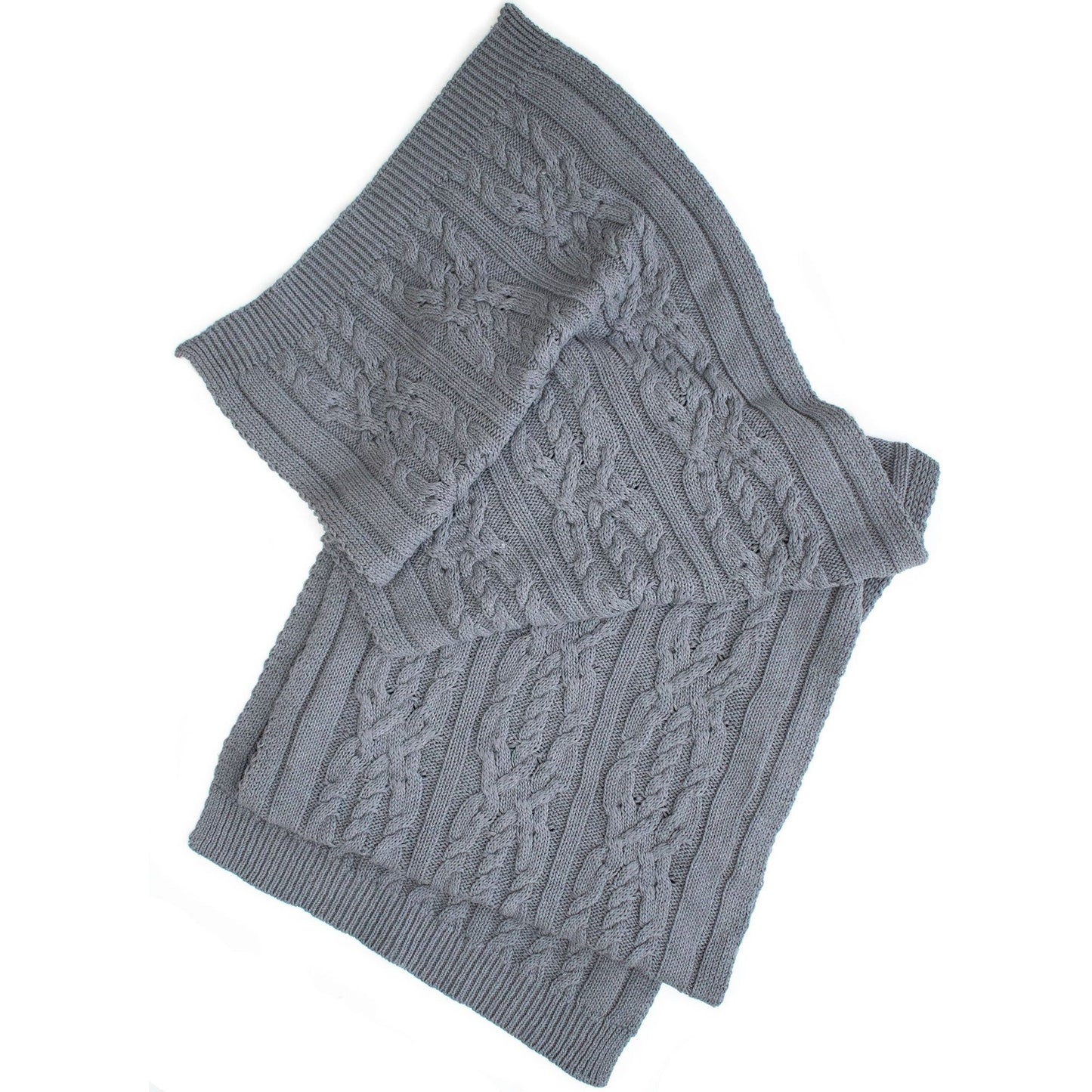 Recycled Braided Knit Scarf