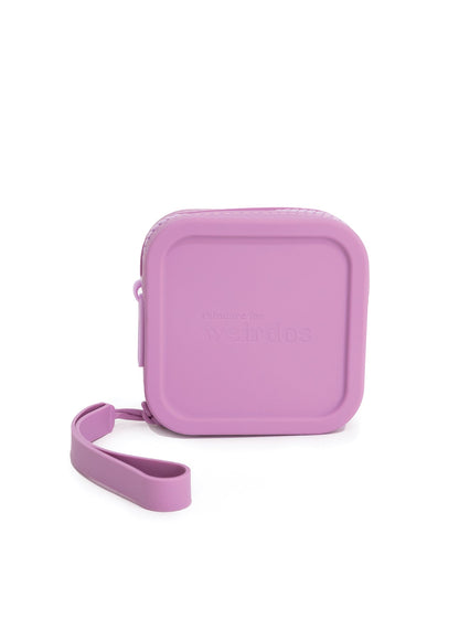 silicone zip logo pouch