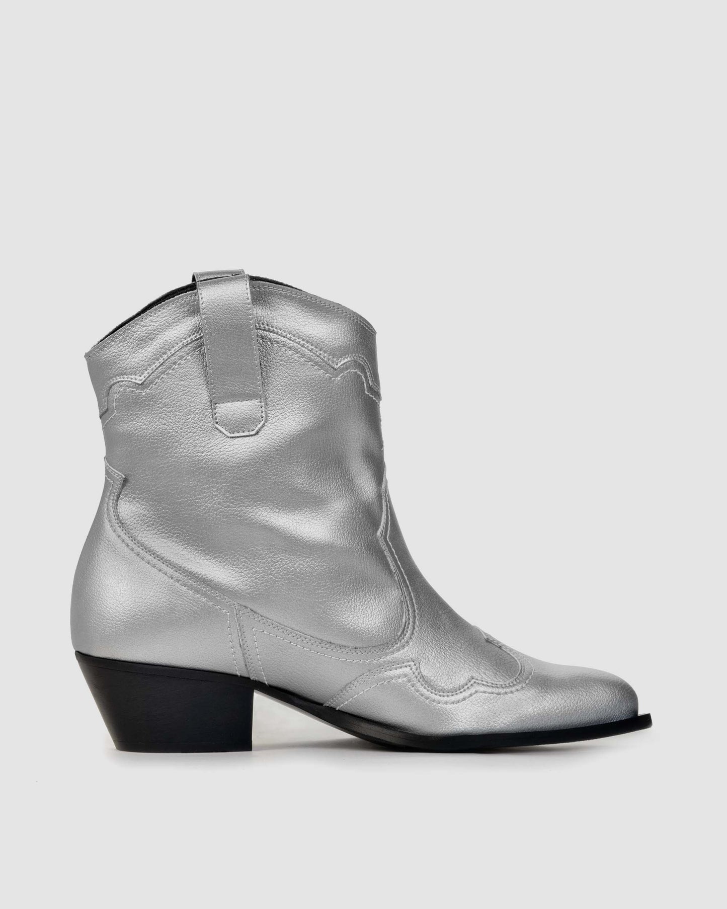 Metallic stitchy cowboy boots - Vegan America