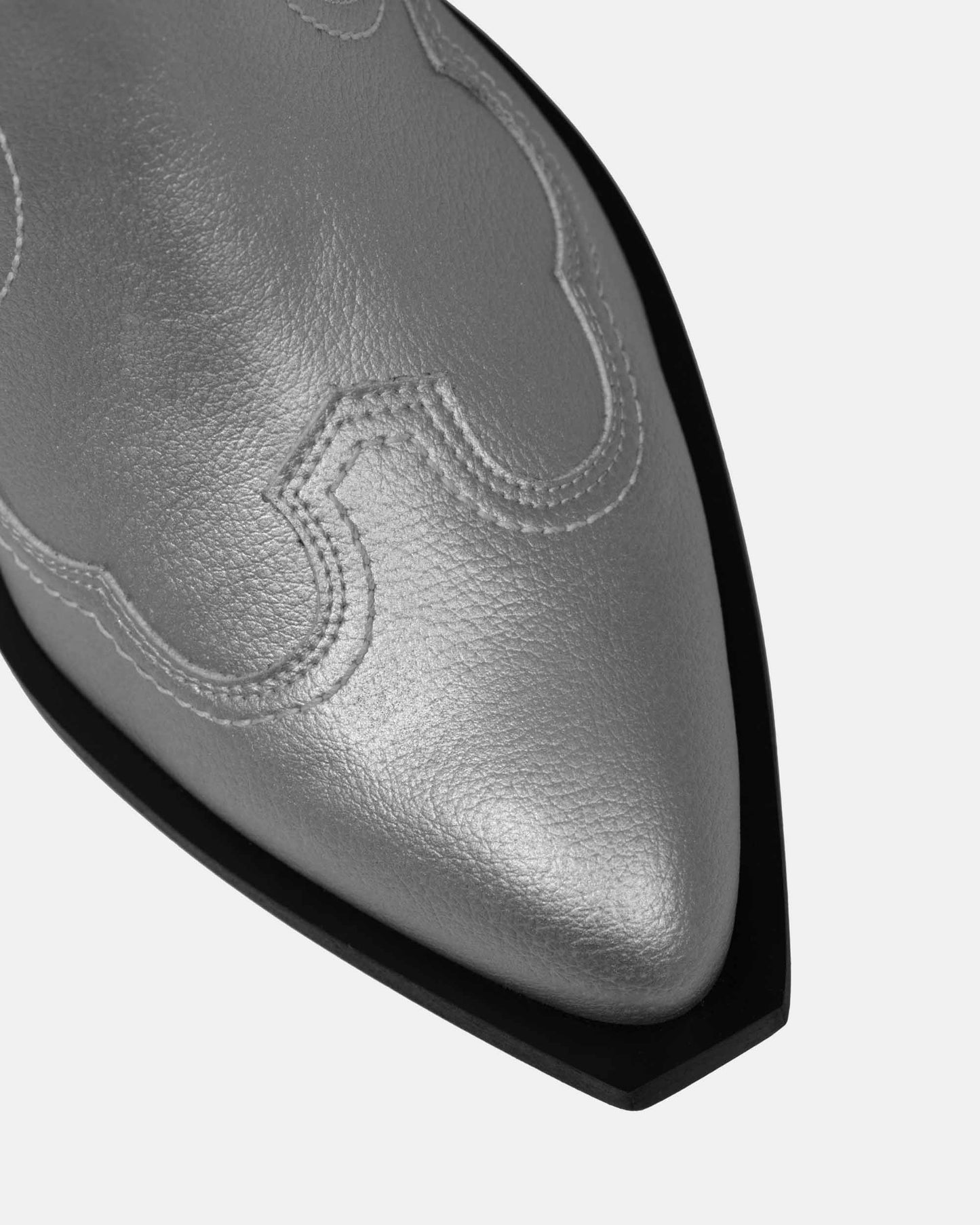Metallic stitchy cowboy boots - Vegan America