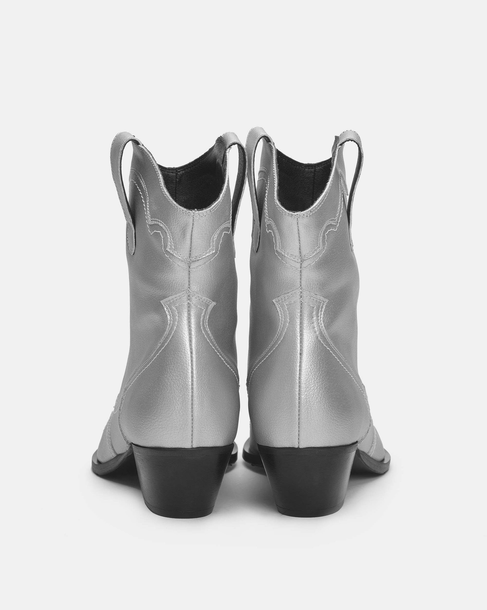 Metallic stitchy cowboy boots - Vegan America