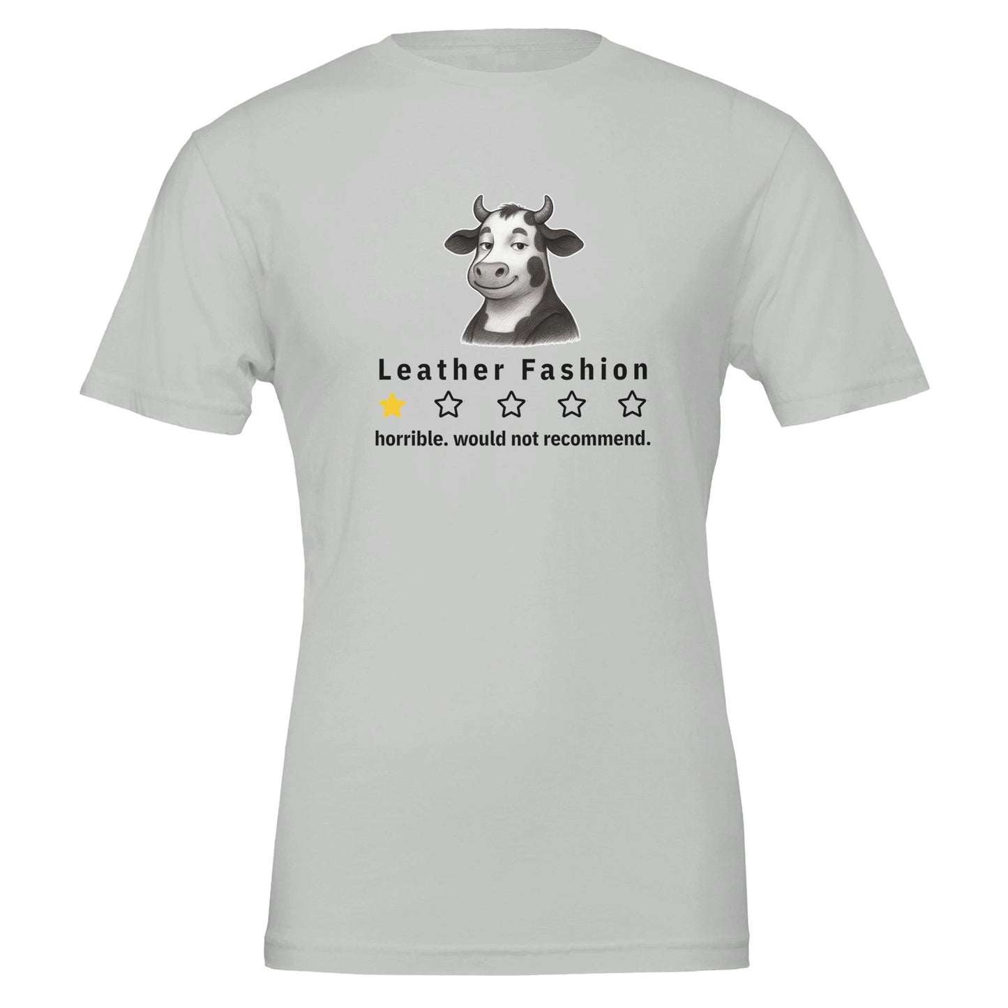 Funny Vegan 'Cow Critic' Premium Tshirt (Light Colors), 100% Cotton - Vegan America