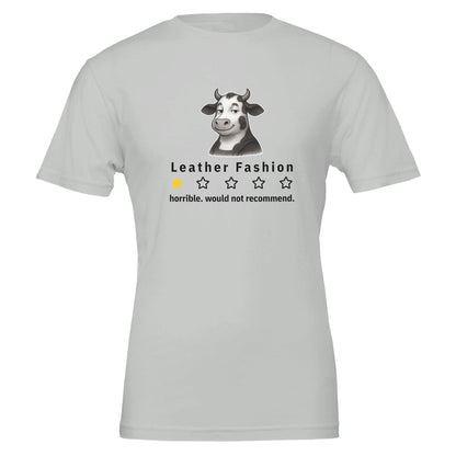 Funny Vegan 'Cow Critic' Premium Tshirt (Light Colors), 100% Cotton - Vegan America