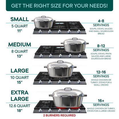 Oval Dutch Oven with Lid - 5 Quart (11 Inch) - Vegan America