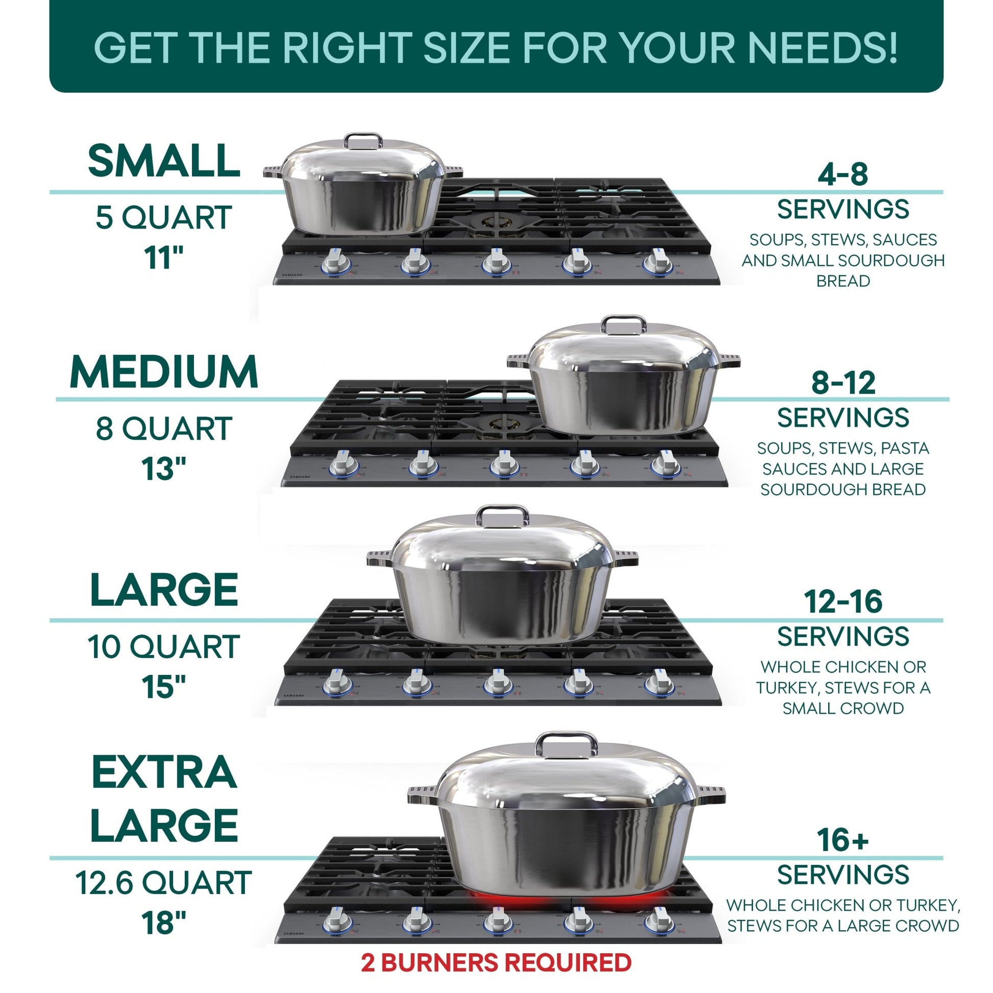 Oval Dutch Oven with Lid - 8 Quart (13 Inch) - Vegan America