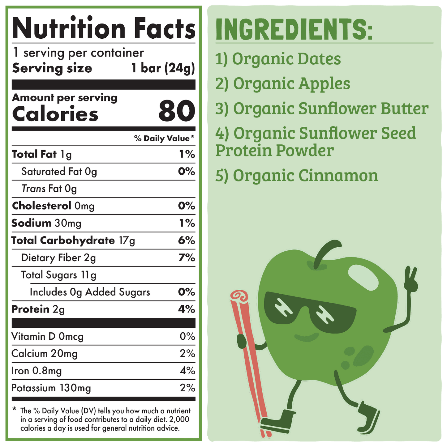 Skout Organic Apple Pie Kids Bar - Vegan America