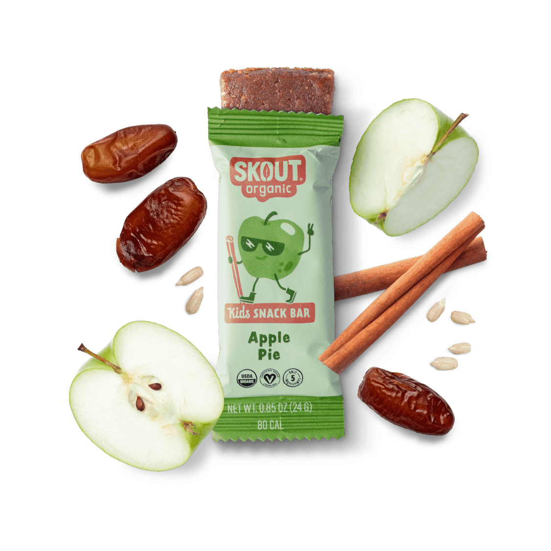 Skout Organic Apple Pie Kids Bar - Vegan America