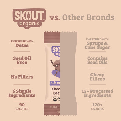 Skout Organic Chocolate Brownie Kids Bar - Vegan America