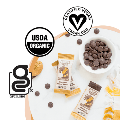 Skout Organic Chocolate Peanut Butter Kids Bar - Vegan America