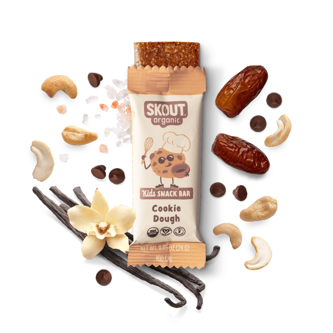 Skout Organic Cookie Dough Kids Bar - Vegan America