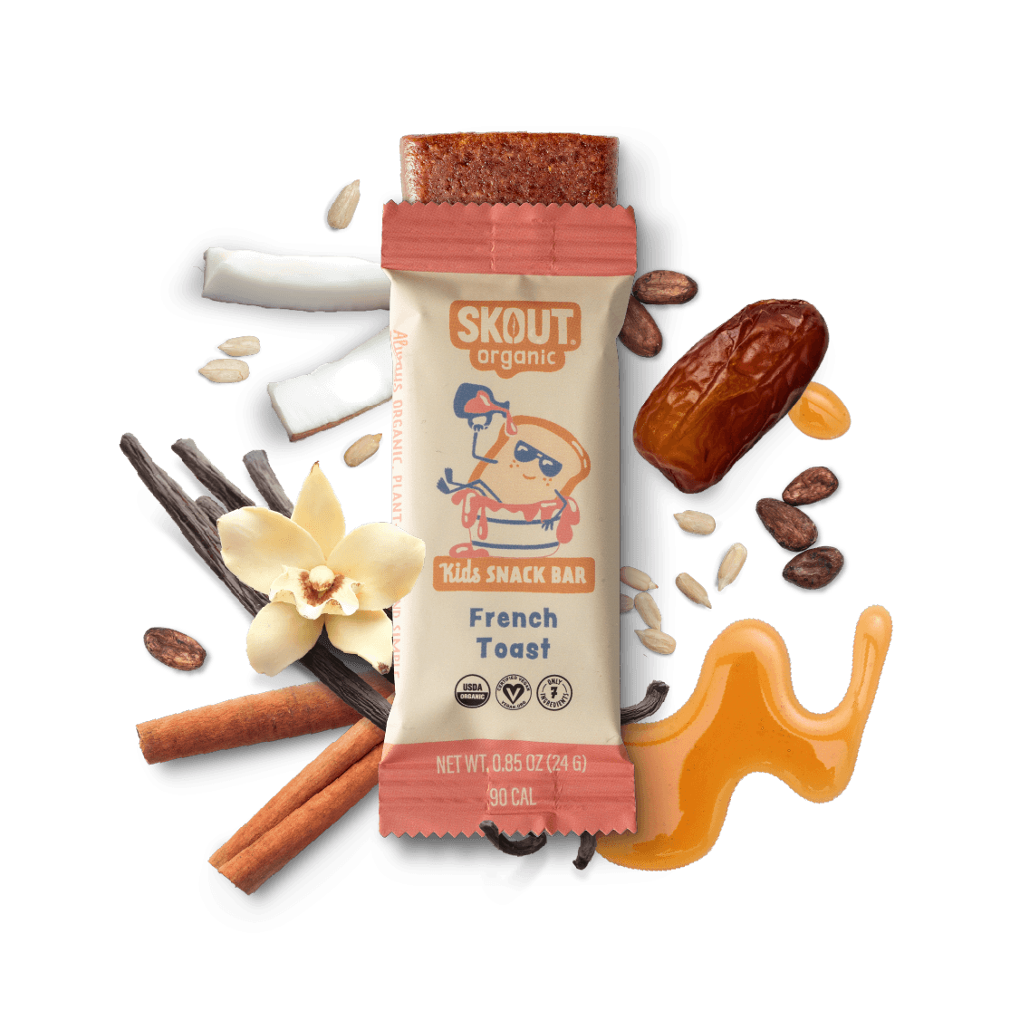 Skout Organic French Toast Kids Bar - Vegan America