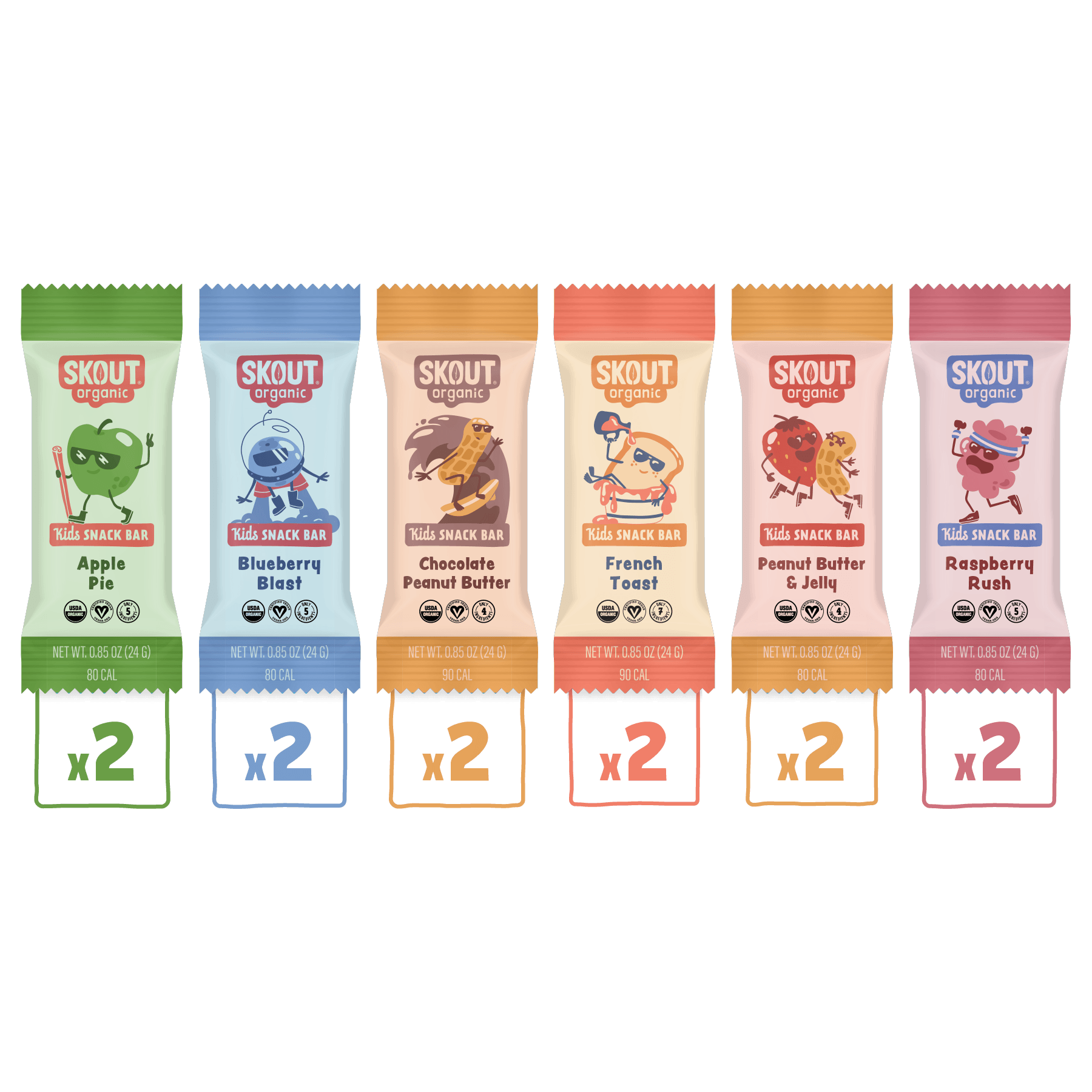 Skout Organic Kids Bar Sample Pack - Vegan America