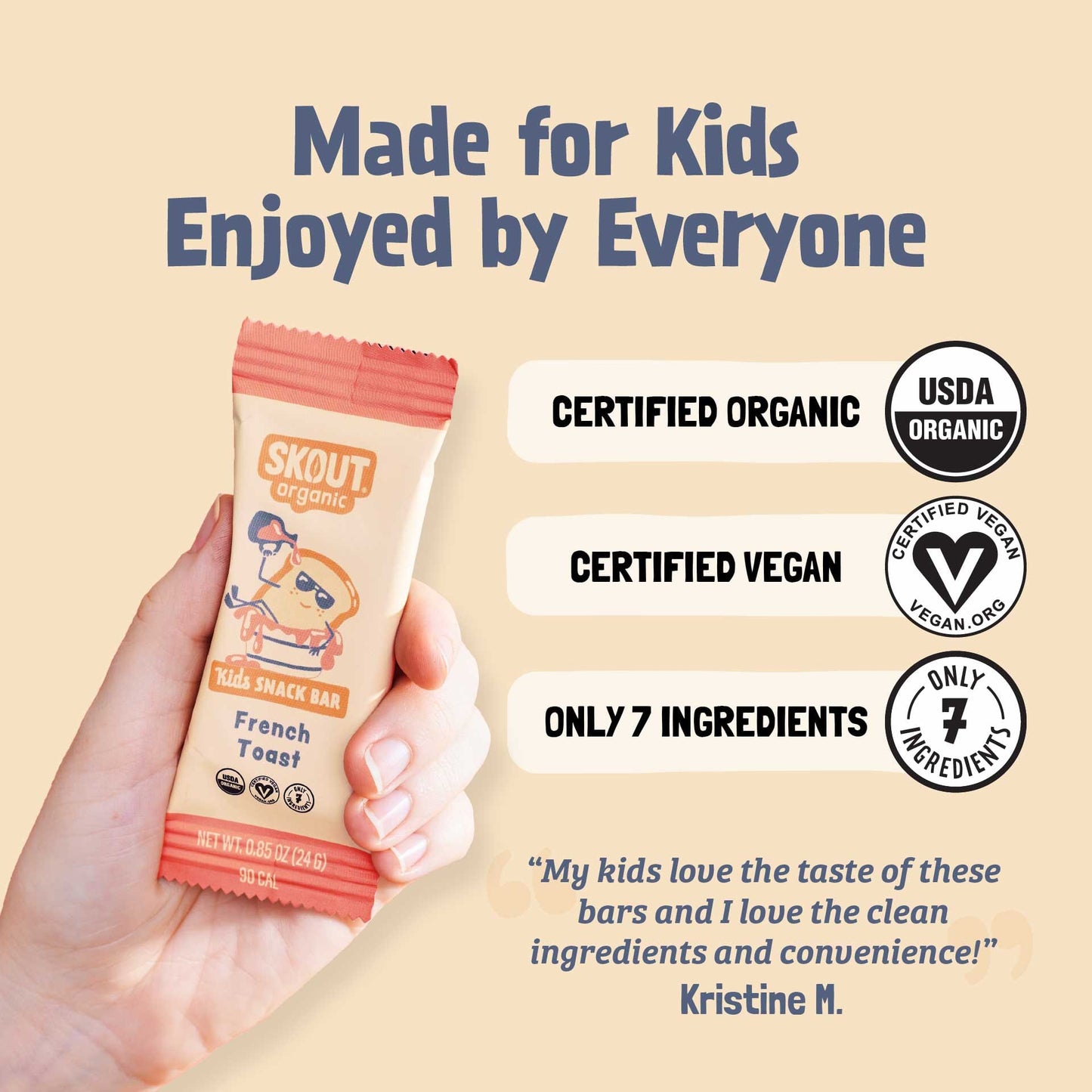 Skout Organic Kids Bar Variety Pack - 36 Pack - Vegan America
