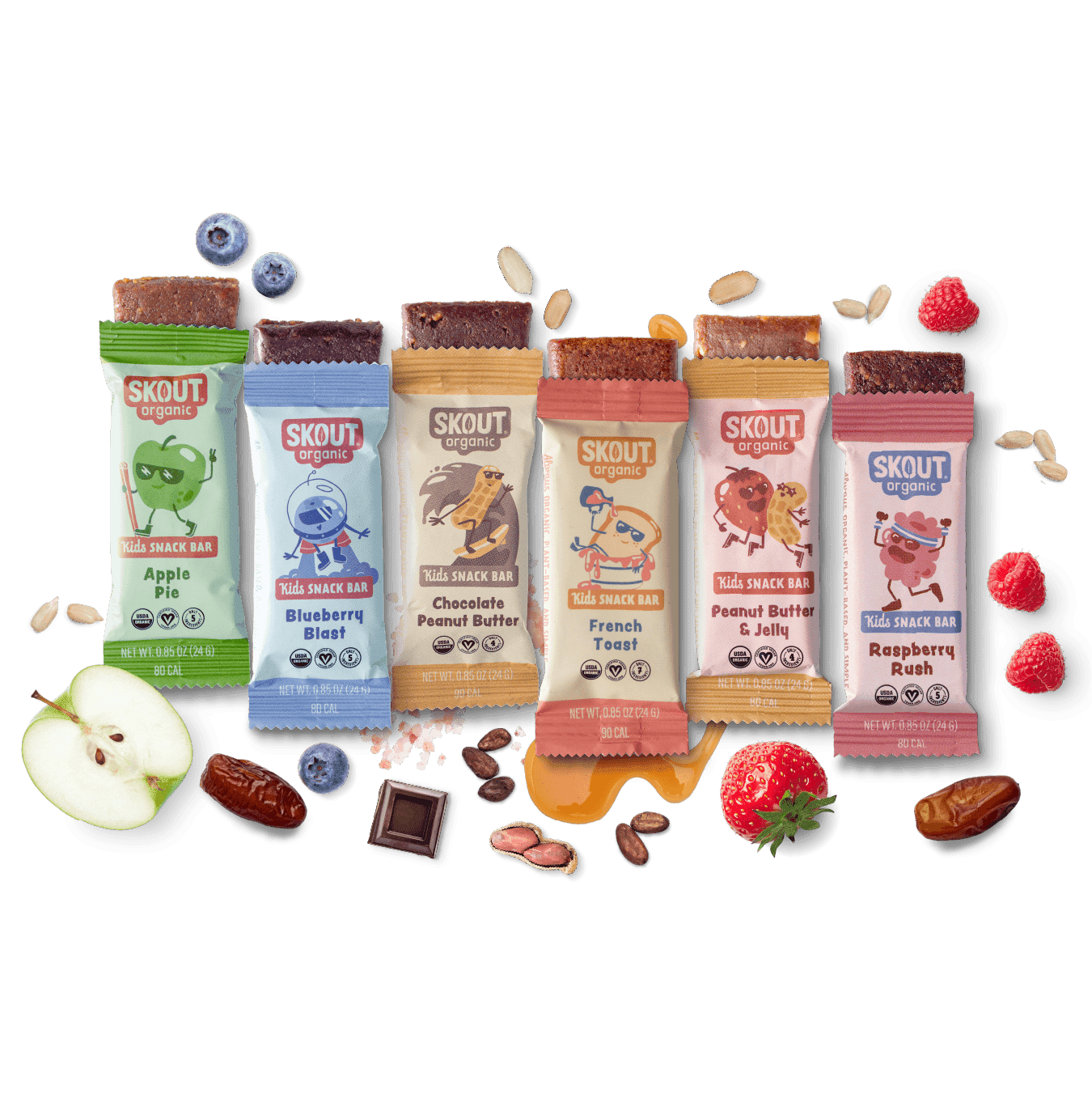 Skout Organic Kids Bar Variety Pack - 36 Pack - Vegan America