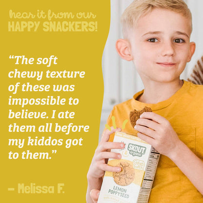 Skout Organic Lemon Poppyseed Soft Baked Cookies - Vegan America