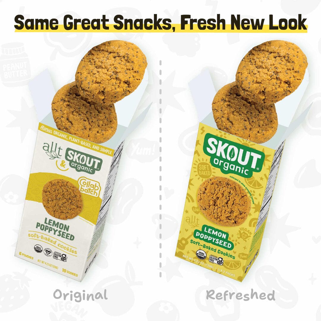 Skout Organic Lemon Poppyseed Soft Baked Cookies - Vegan America
