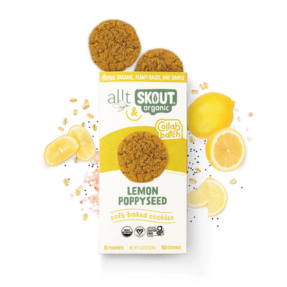 Skout Organic Lemon Poppyseed Soft Baked Cookies - Vegan America